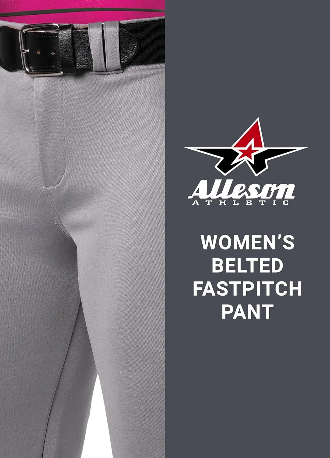 Alleson Athletic Women's Fastpitch/Softball Belted Speed Pant  Moisture-Wicking, Durable Fabric, and Pro-Style Fit