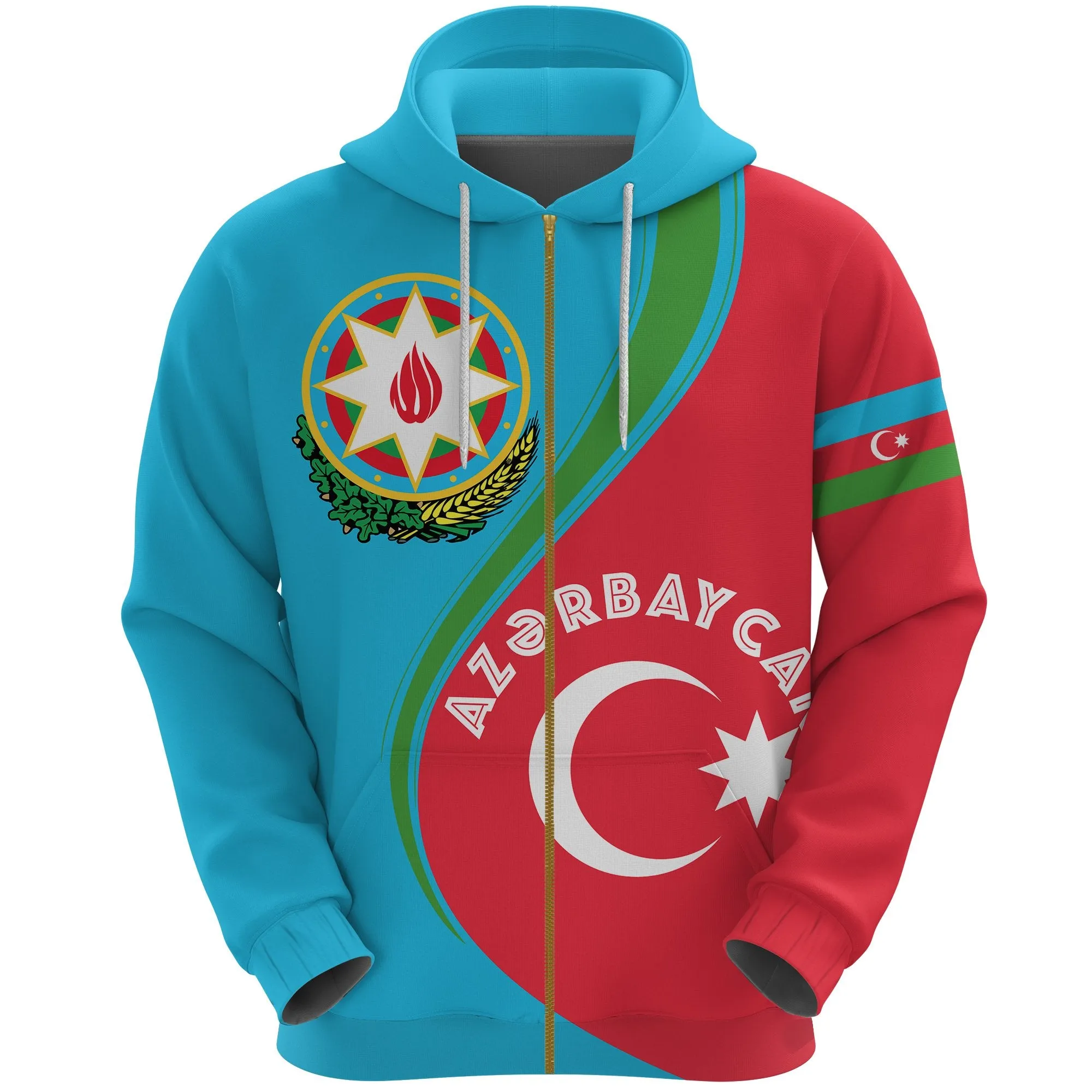 Azerbaijan Zip-Up Hoodie - Generation K62