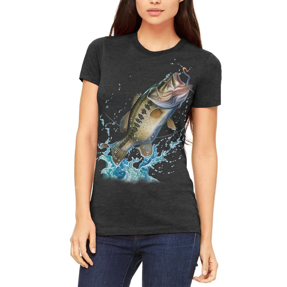 Bass Leaping in Action Juniors Soft T Shirt