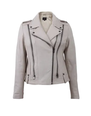 Biker Jacket With Multi Stitch