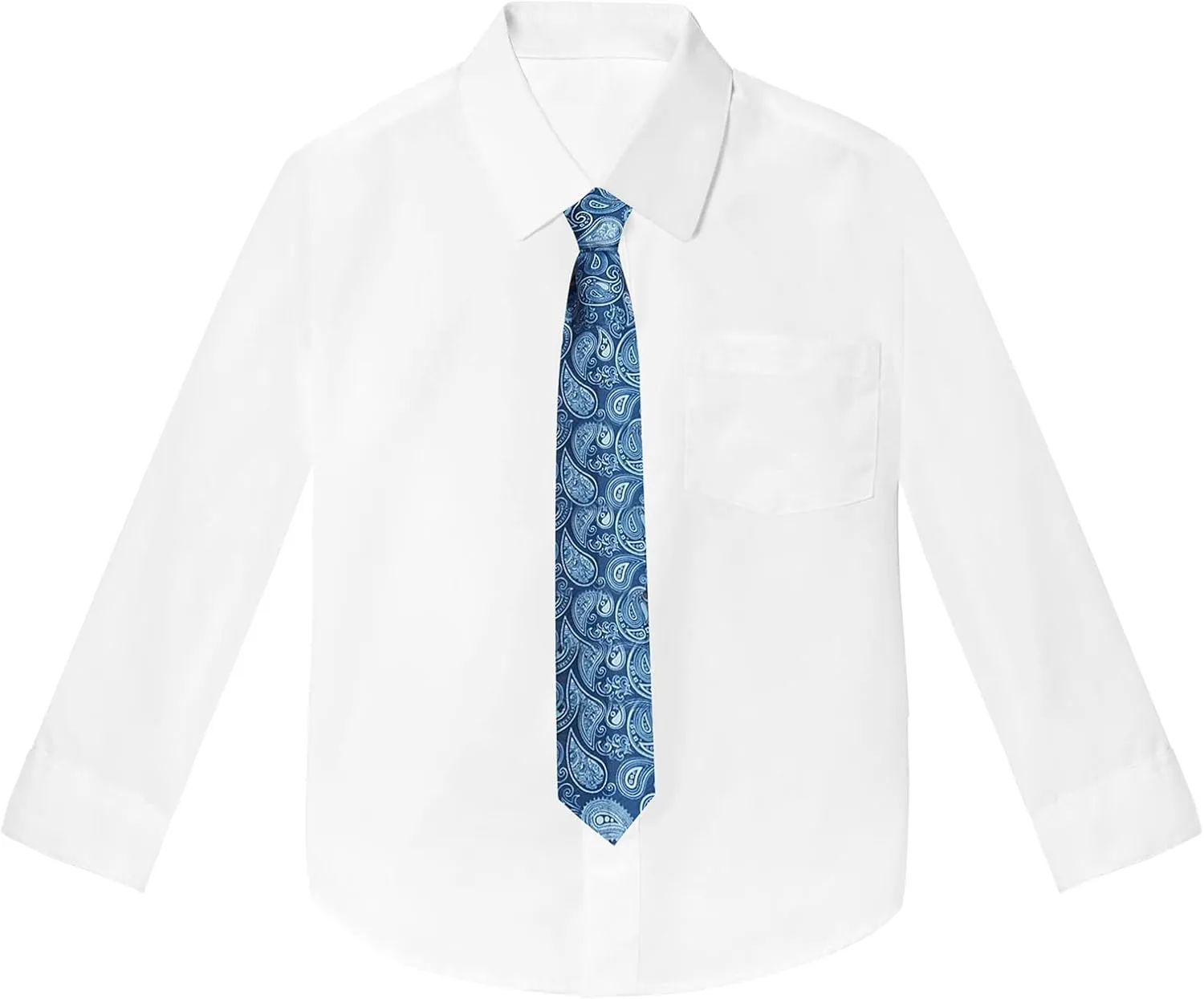 Boys' 6-Piece Formal Slim Fit Suit Set, Vest, Pants, Dress Shirt, Tie, Pocket Square, and Bow Tie
