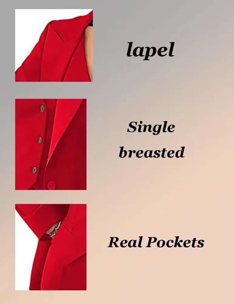 Business Women Suit Set 3 Pieces Notch Lapel Single Breasted Vest for Office Work Lady Suits (Blazer Vest Pants)