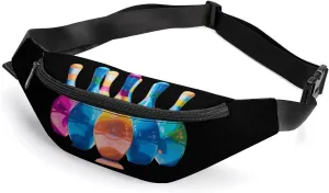 Colorful Bowling Pins Belt Bag Adjustable Strap Fanny Pack Crossbody Bag Waist Bag for Women Men