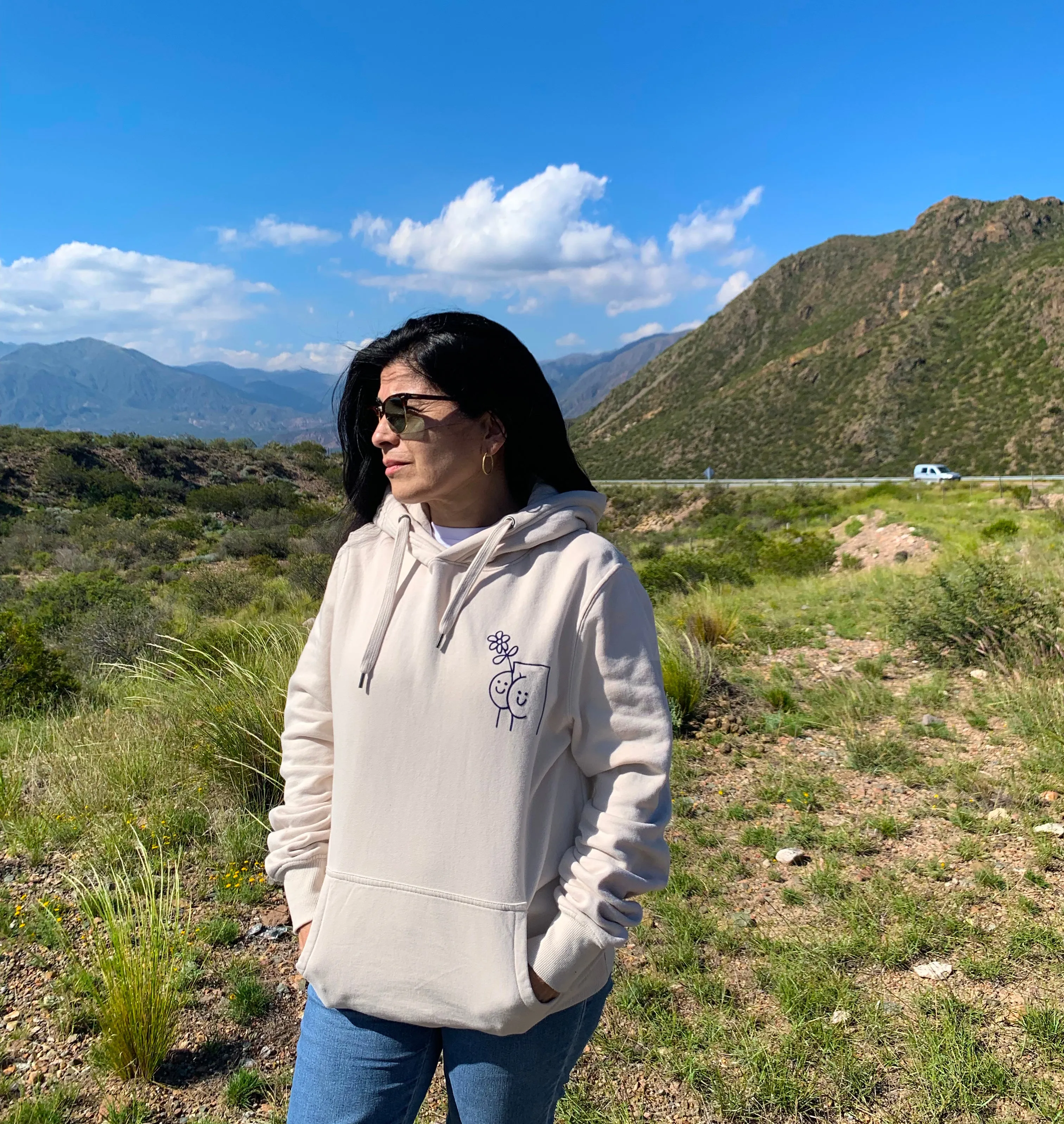 Florero Hoodie Sand White