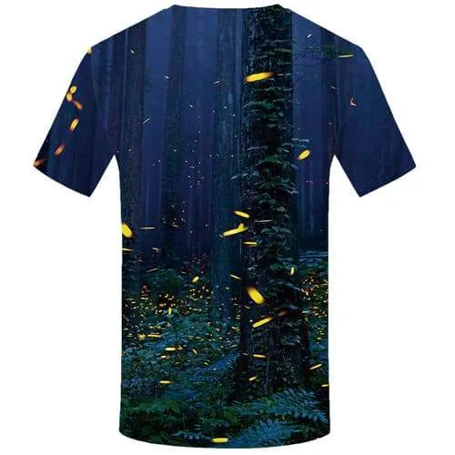 Forest T-shirt Men Harajuku T shirts Funny Tree T-shirts 3d Graffiti Shirt Print Short Sleeve Full Print Unisex Tops O-neck