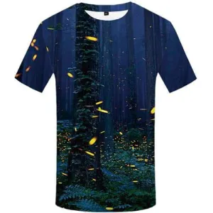 Forest T-shirt Men Harajuku T shirts Funny Tree T-shirts 3d Graffiti Shirt Print Short Sleeve Full Print Unisex Tops O-neck