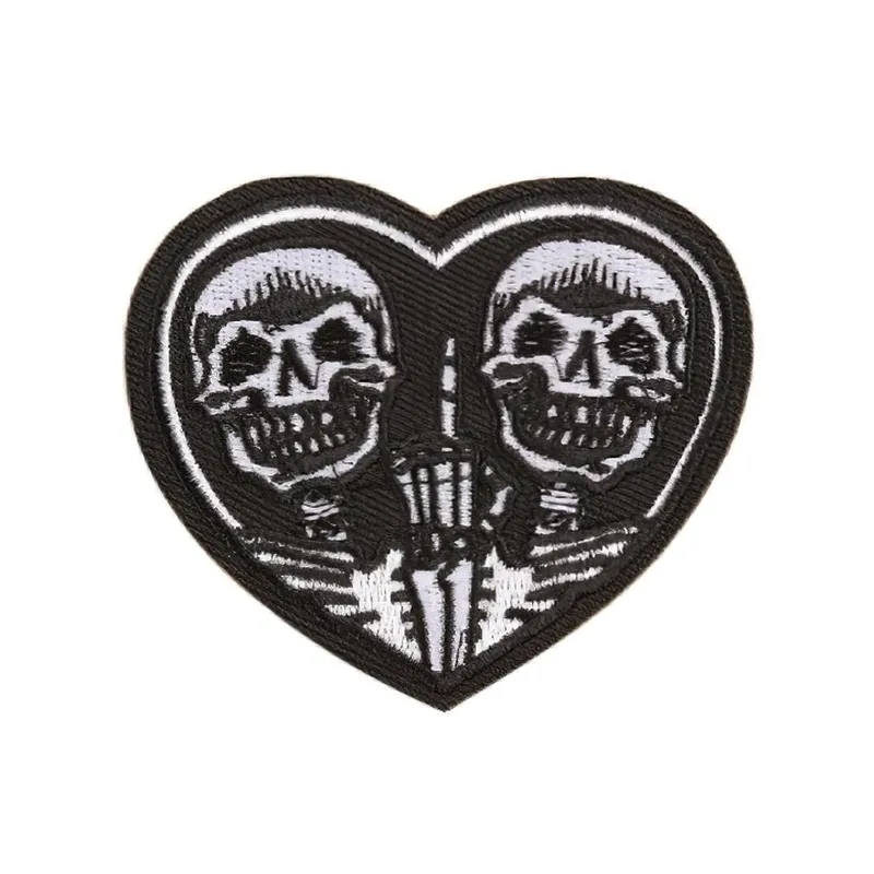 Fusible Patch Of Two Skeleton Pattern For Clothing / Unisex Accessory For Jackets