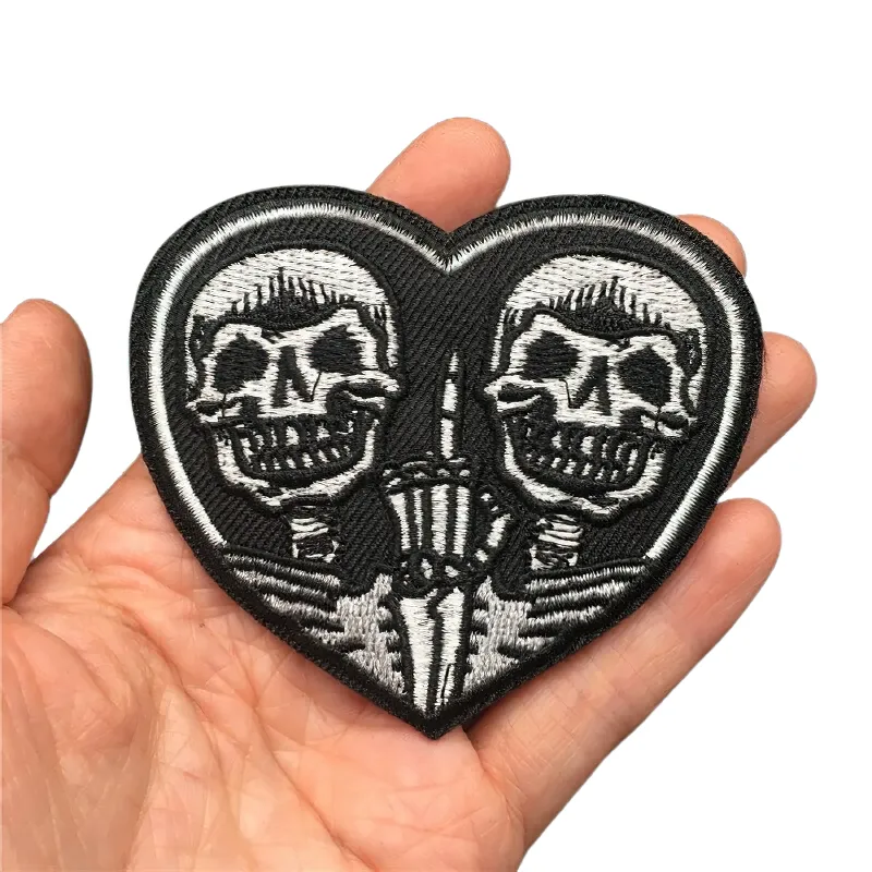 Fusible Patch Of Two Skeleton Pattern For Clothing / Unisex Accessory For Jackets