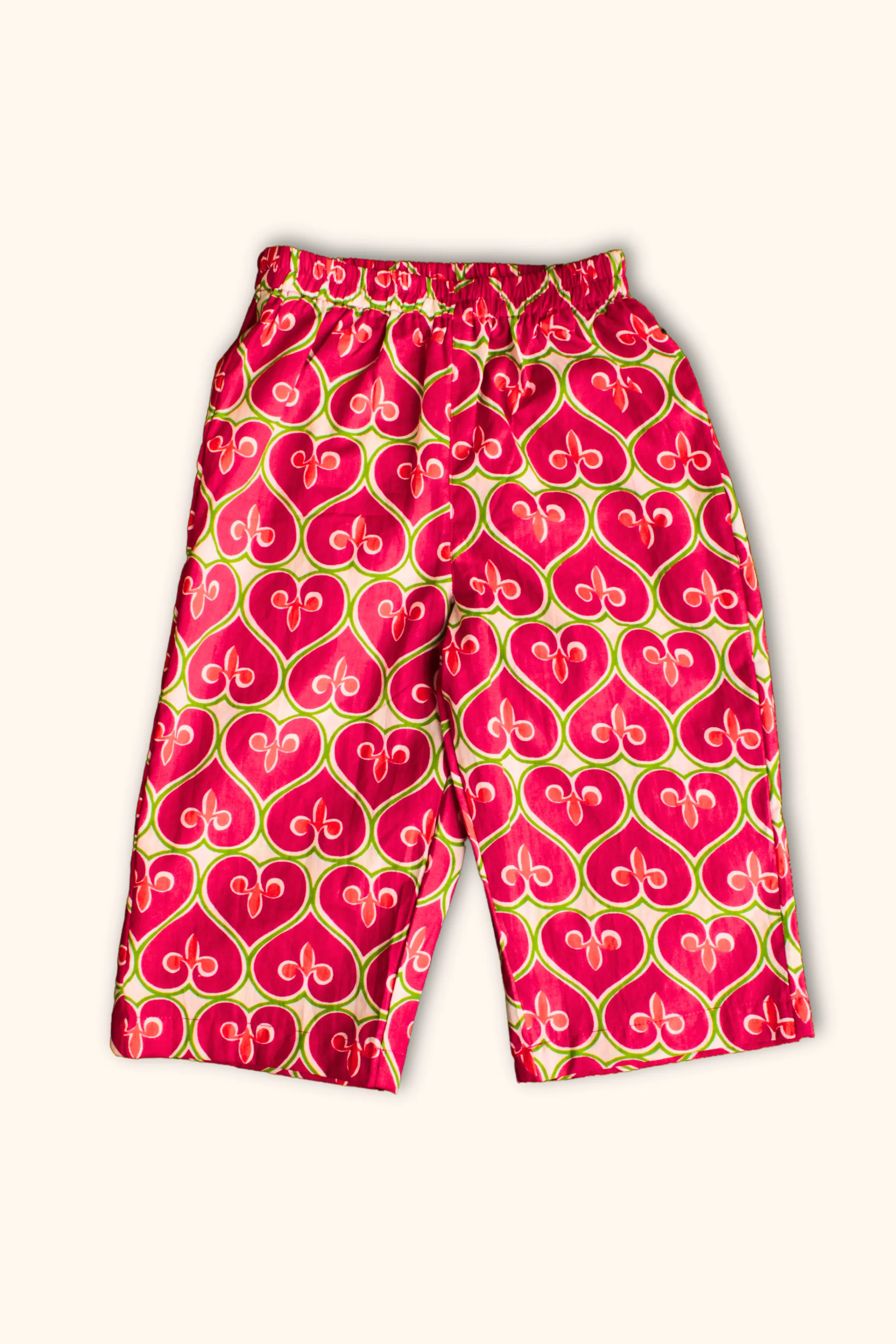 Girls Husn Pure Cotton Clothing Set - Cherry Red
