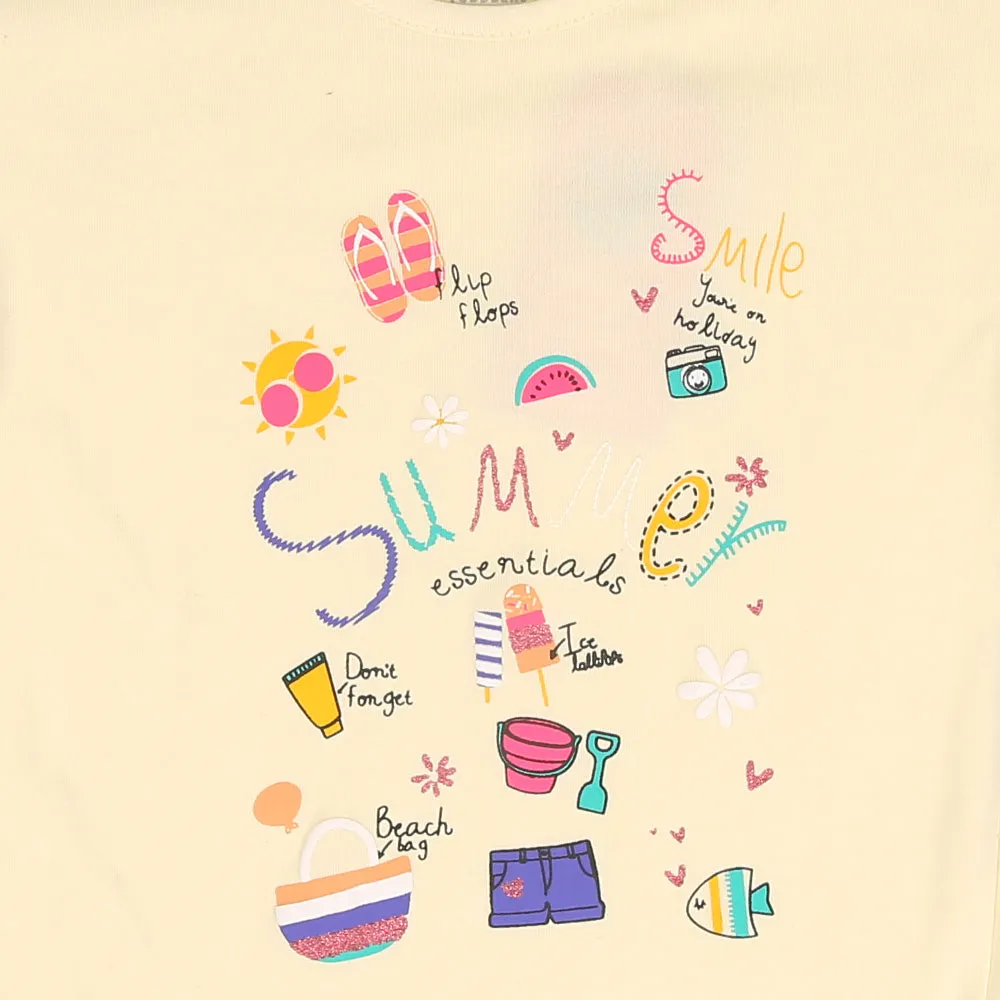 Girls T-Shirt Summer ESS - Cream