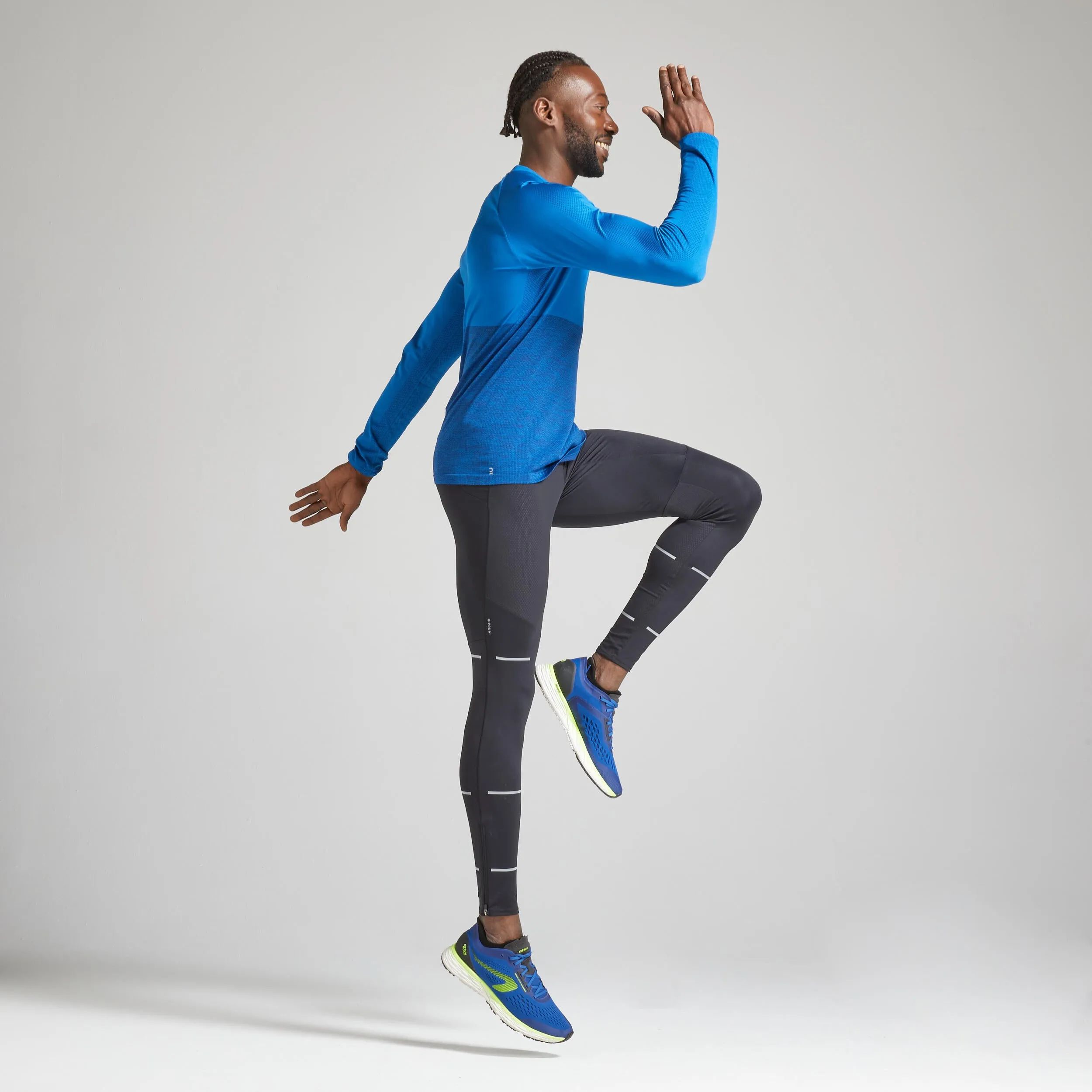 Kiprun Care Men's Long Sleeve Breathable Running T-Shirt Royal Blue blue/blue space