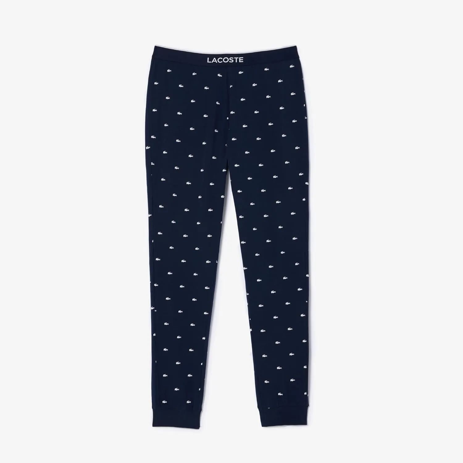 Lacoste Men's Croc Pattern Stretch Cotton Pajama Pants