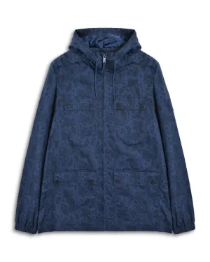 Lambretta Men's SS1518 Paisley Field Jacket Navy Blue