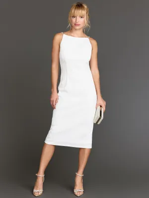 Lena Pearl Strap Ripple Textured Midi Dress - Brands We Love