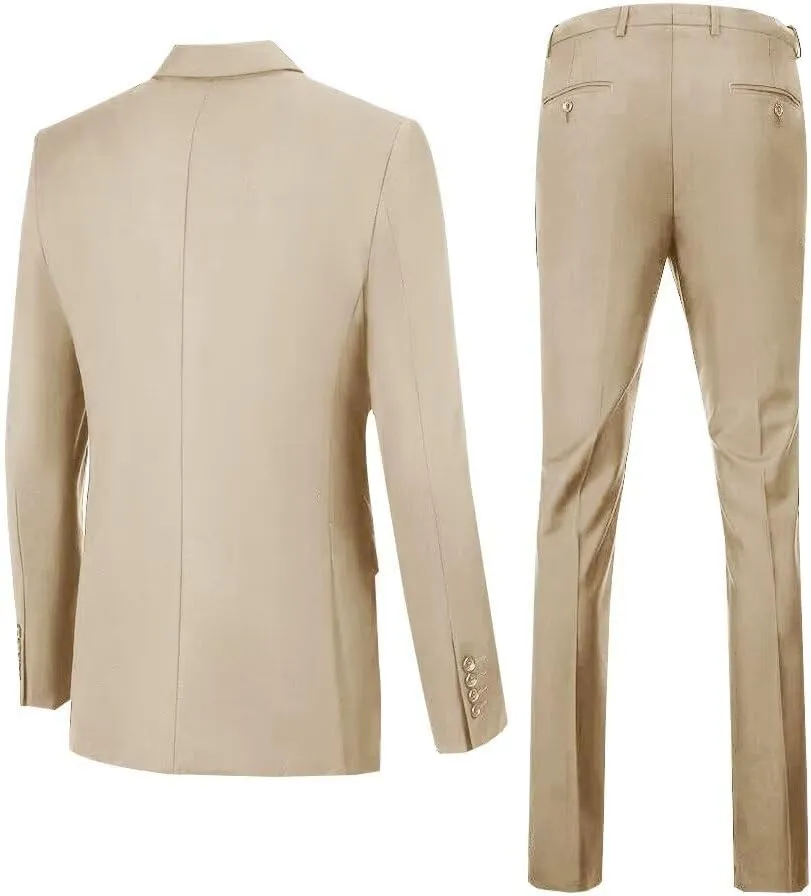 Men's Suit 3 Pieces Slim Fit Wedding Suit for Men Formal Prom Tuxedo Bussiness Suit Jacket Vest Pants with Tie