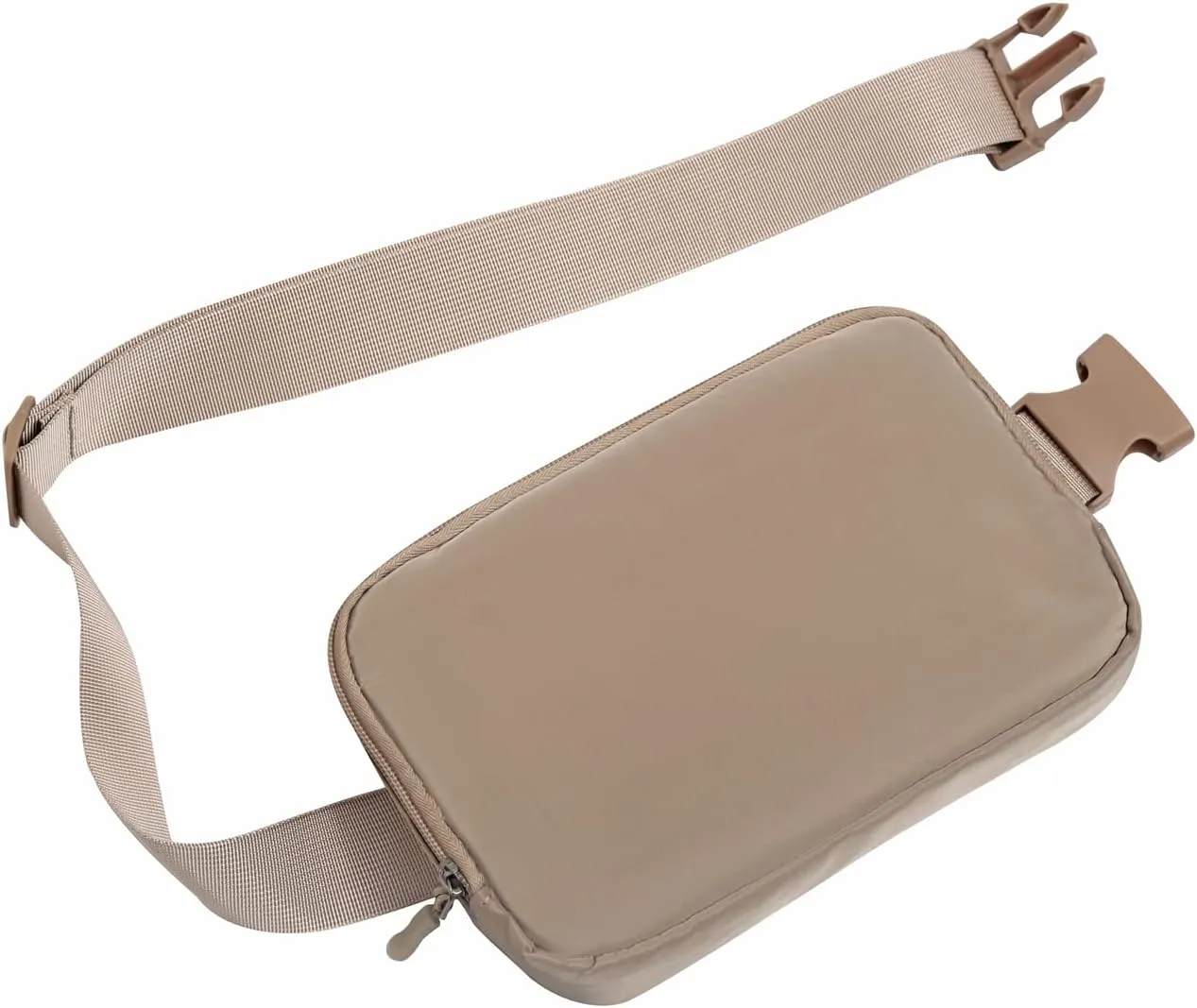 Mini Belt Bag Fanny Pack with Adjustable Strap Unisex Small Waist Pouch Crossbody Bags for Travel Workout Running Hiking (Khaki)