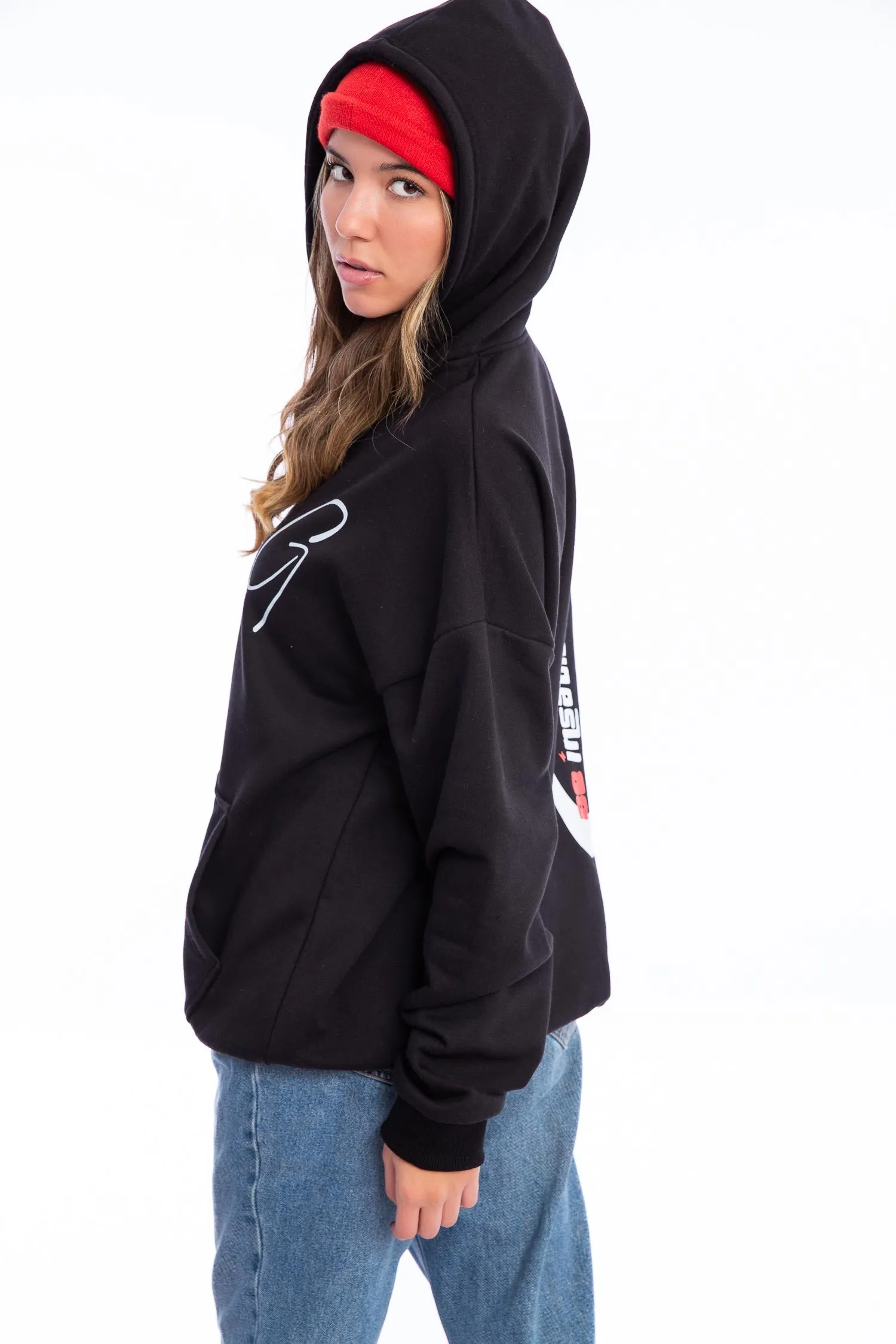 Oversized Cotton Hoodie - Grais