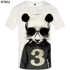 Panda T-shirts Men Skull T shirts Funny Animal Tshirt Anime Retro Tshirts Print Cosplay T-shirt 3d Mens Clothing Casual Unisex