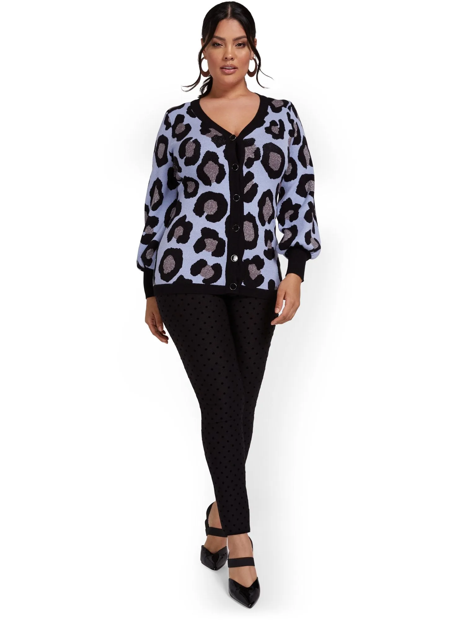 Tall Whitney High-Waisted Pull-On Slim-Leg Pant - Dot-Print