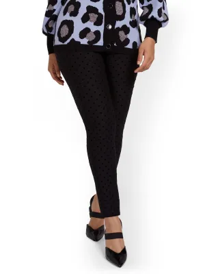 Tall Whitney High-Waisted Pull-On Slim-Leg Pant - Dot-Print