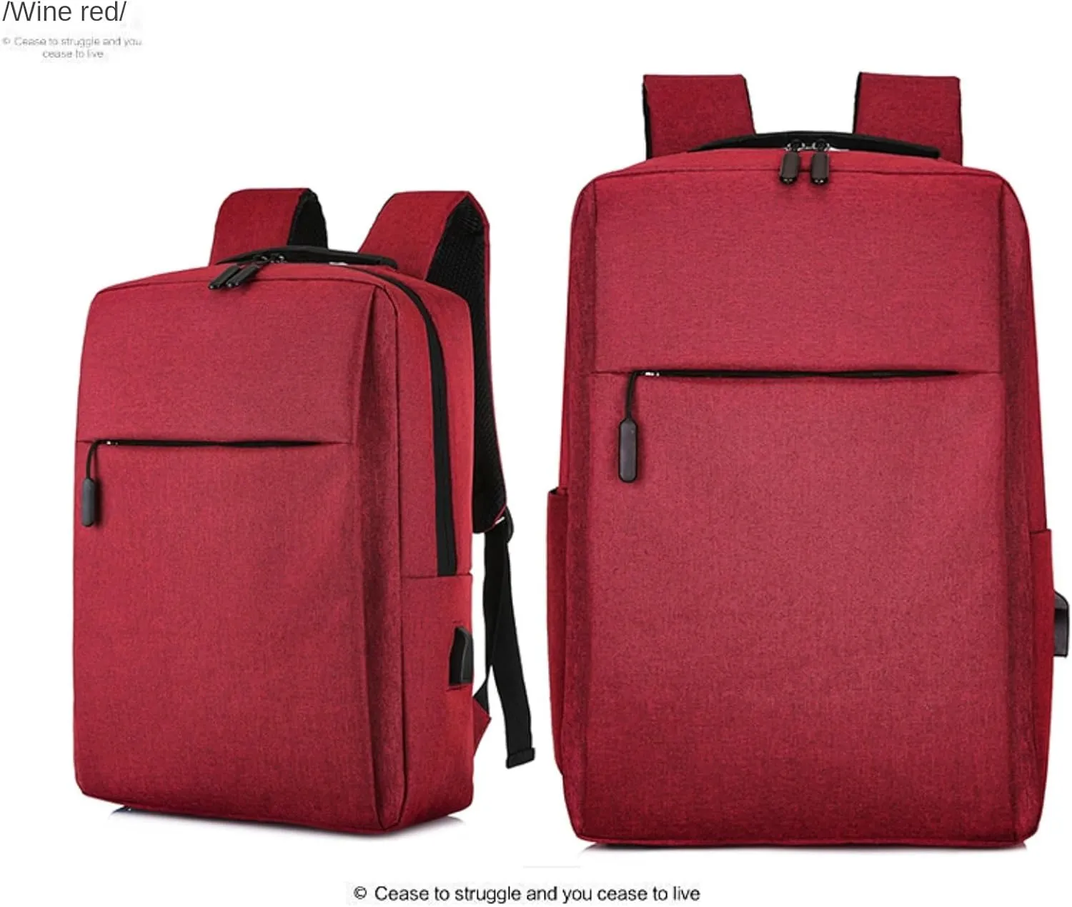 Unisex Premium Travel Laptop Backpack with USB Charging Port, Water-Resistant Carry-On Backpack for Men & Women - Fits 15.6 Laptops, Airplane Approved, Work & College Essentials. (Viking Red)