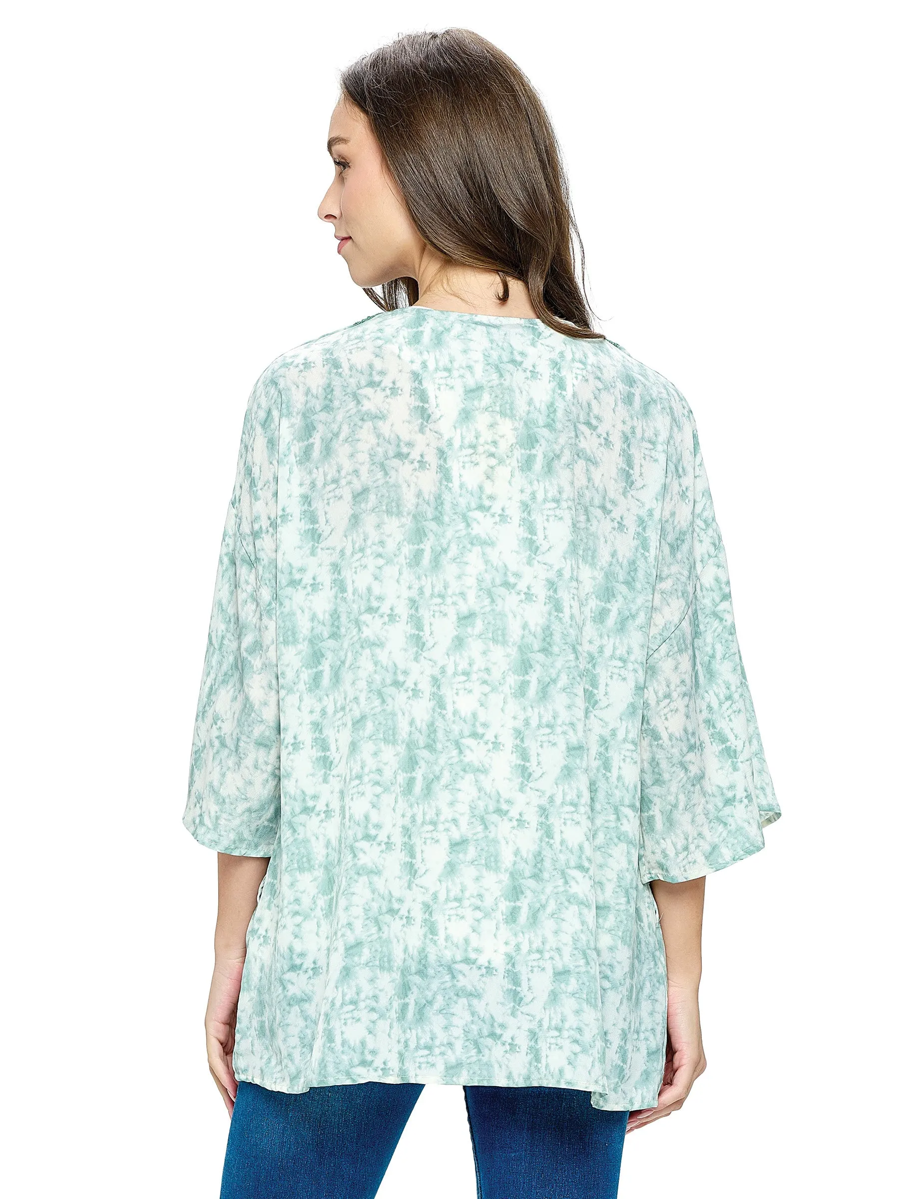 Wrap TieDye Wrap Lace Details
