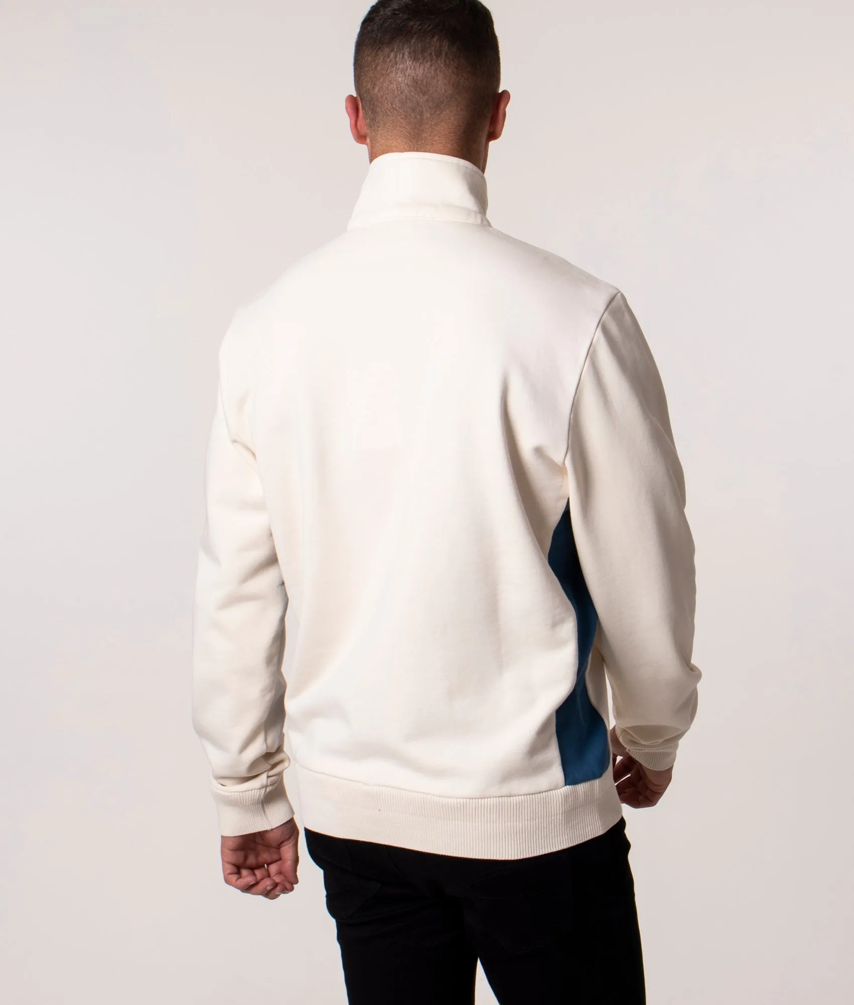 Zebra Emblem Quarter Zip Sweatshirt