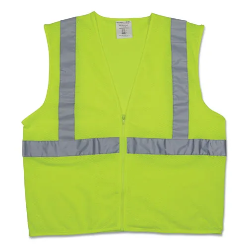 Zipper Safety Vest, X-large, Hi-viz Lime Yellow