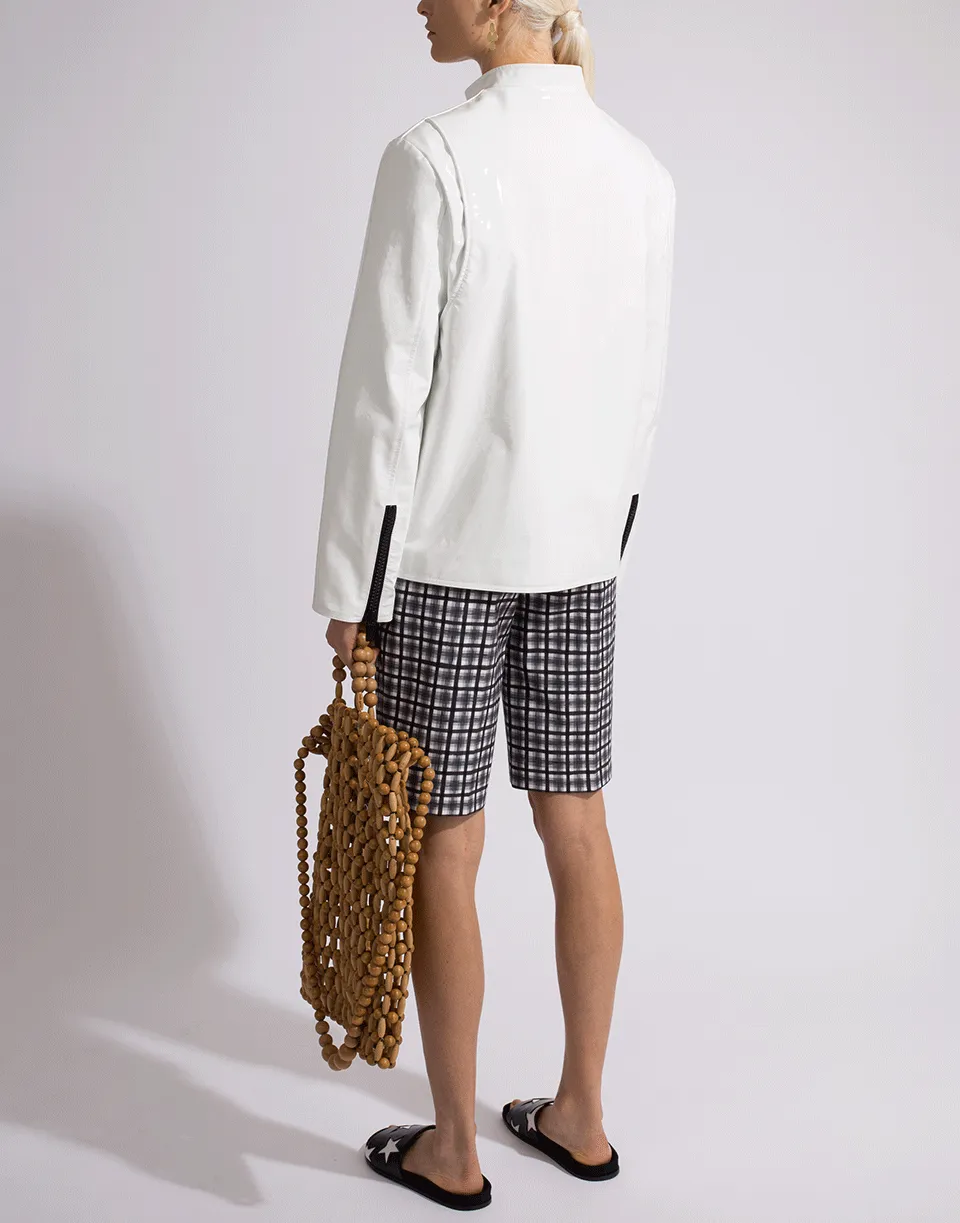 Zippered Leather Surf Jacket