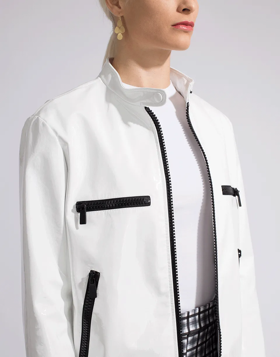 Zippered Leather Surf Jacket